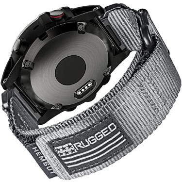 Imagem de Compatível com pulseira de relógio Garmin, pulseira esportiva de nylon super resistente com design de laço tecido, para fthree_browse-bin) nix/Forerunner/Vivoactive/Approach/MARQ/quatix/D2 Series