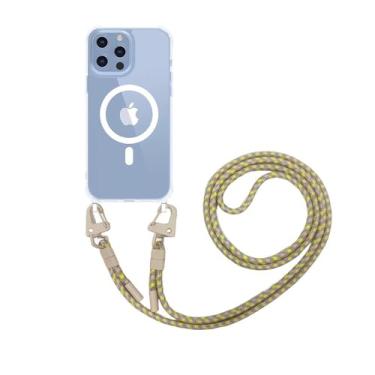 Imagem de Alça de cordão crossbody com capa de telefone transparente para iPhone 14 Pro Max Plus 13 12 11 para cabo ajustável de carregamento sem fio, X10, para iPhone 11 Pro max