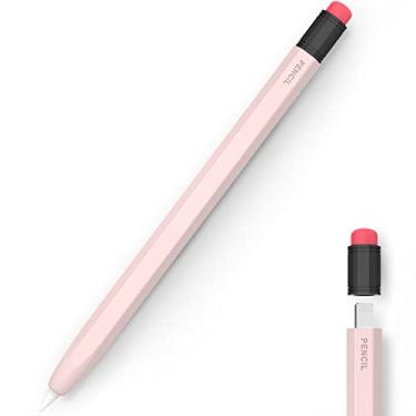 Imagem de LJFLYXRI Capa de silicone para Apple Pencil 1ª geração, dois tons, perfeitamente ajustada, proteção superior, aderência ultraconfortável, projetada para Apple Pencil, fácil de limpar, design retrô