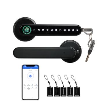 Imagem de CATCHFACE Fechadura de porta inteligente com impressão digital, TTLock Smart Lock 5-1, Preto