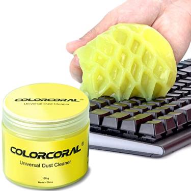 Imagem de ColorCoral Gel de limpeza universal para limpeza de teclado, limpeza de teclado, detalhes de carro, laptop, kit de limpeza de eletrônicos para casa e escritório, removedor de poeira
