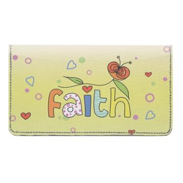 Imagem de 123 Cheap Checks Capa de couro para talão de cheques Words to Live