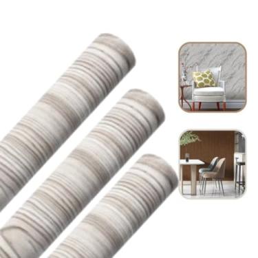Imagem de Kit 3 Rolos Papel de Parede Adesivo Autocolante, Madeirado, Imita Madeira, Lavável, para Sala, Quarto, Cozinha, Banheiro, Envelopamento Móveis MADEIRA CRU 5 Metros x 45cm
