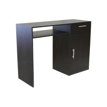 Imagem de Escrivaninha Mesa Multiuso com 1 Gaveta e 1 Porta Para Escritório Salão Manicure - Cód. 700MDFP