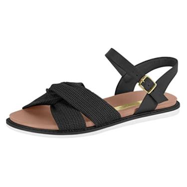 Imagem de Sandália Rasteira Feminina Moleca 5443.123 Preta