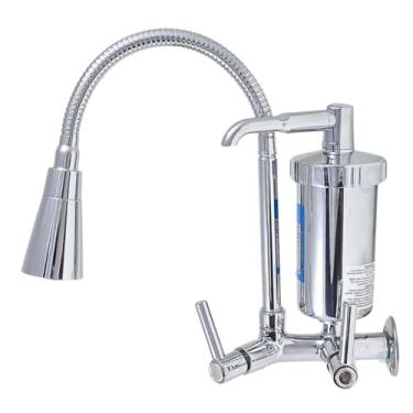 Imagem de Torneira Gourmet de Cozinha com Filtro Inox Flexível Multidirecional e Arejador Dupla Função Certificado Inmetro
