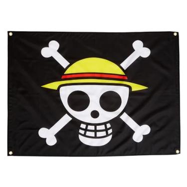 Imagem de GE Animation GE-6468 One Piece Luffy's Straw Hat Pirate Flag Multi-colored, 31"