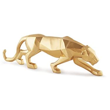 Imagem de Mart Escultura Leopardo Dourado Em Poliresina, 13099