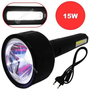 Imagem de Lanterna Farolete De Mão Grande Potente 15W Com LED Lateral DP9169 - L