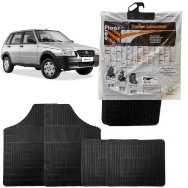 Imagem de Jogo 4 Peças Tapete Borracha Car Floor Para Fiat Uno