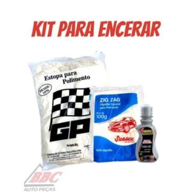 Imagem de Kit Cera Colorida Automotiva Premuim Liquida Carro 200ml Radnaq + Esto