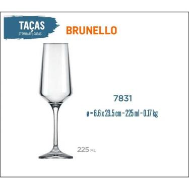 Imagem de 12 Taças Brunello 225Ml - Champanhe Espumante Frisante - Nadir Figueir