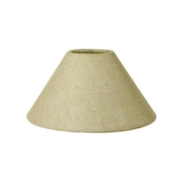 Imagem de Cúpula em tecido cone abajur luminária cp-4078 25/40x15cm rustico bege