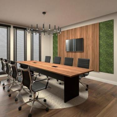 Imagem de Conjunto Sala de Reunião Mesa 3,20m Painel para TV NG F5 - F5 Office G