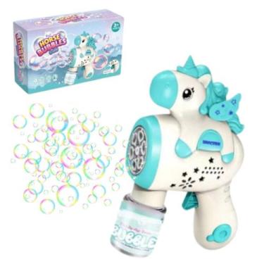 Imagem de Brinquedo Lança Bolha De Sabão Unicornio Pistola Automática - Bubble G