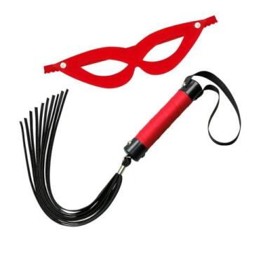 Imagem de Kit chicote e máscara tiazinha - LA PIMENTA, Vermelho