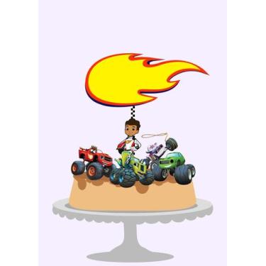 Imagem de Topo de bolo blaze machine - MARILINDA