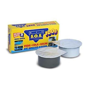 Imagem de Cola Massa Cinza Epóxi Kit Sos 6x100g - Expoxi