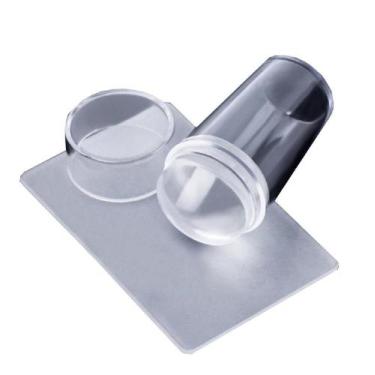 Imagem de Carimbo Unhas Francesinha Silicone Aplicador De Adesivo Unha - Decor