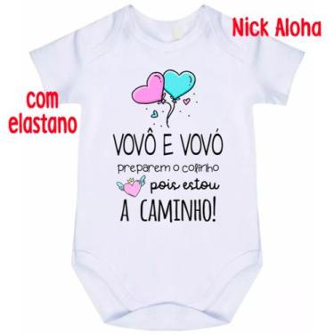 Imagem de body bebê vovô e vovó preparem o colinho estou a caminho cód 9879 - ni
