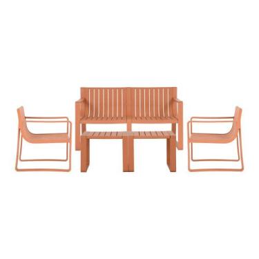 Imagem de Conjunto 5 Peças Área Externa Bahamas 2 Poltronas 2 Mesas de Centro 1 