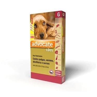 Imagem de Antipulgas Advocate Cães 10 a 25kg 3 pipetas - Elanco