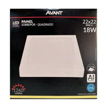 Imagem de Painel Plafon Led Sobrepor 22X22cm 18W 4000K Branco Bivolt - Avant - 7
