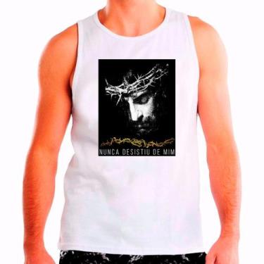 Imagem de Regata Masculina Branca Fé Gospel Católica Religião 11 - DESIGN CAMISE
