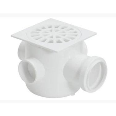 Imagem de 2 Caixa sifonada branca quadrado 100x100x50 n63 - plastubo