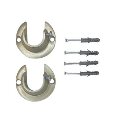 Imagem de Par suporte flange alumínio 28mm para varão de cortina - DECOR LÍDER ,