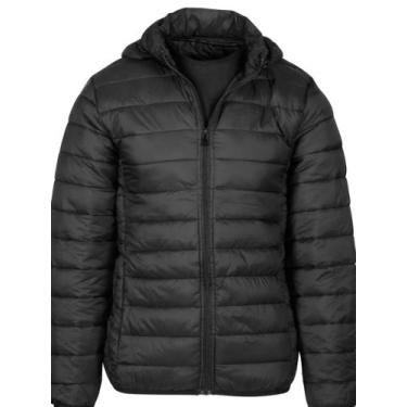 Imagem de Blusa Casaco Preto Náilon Bolha Impermeável Bobojaco P - Vmong