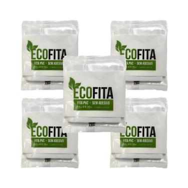 Imagem de Kit 5 Fita PVC Branca 10m Sem Adesivo Para Isolação De Tubulação Ar Co