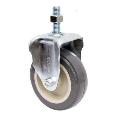 Imagem de (2pçs) Rodizio Fixo Rosca Parafuso 4pol. Pvc Anti Risco 65kg - RODILIN