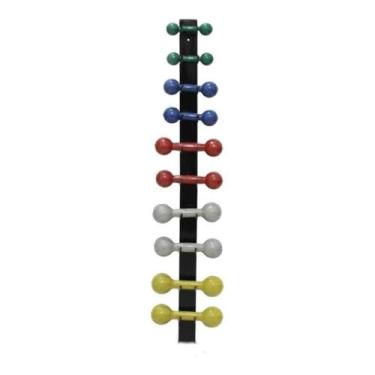 Imagem de Suporte De Parede Halteres 5 Pares Halter De 1 a 5 Kg - KL Master Fitn
