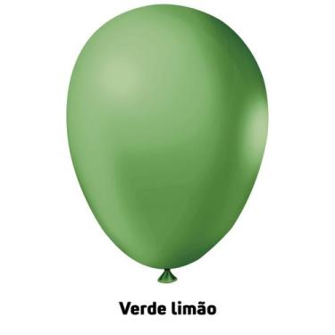 Imagem de Balão Bexiga Liso Festa Decoração 6,5 Pol.Verde Limão 50Un - TAMAROZZI
