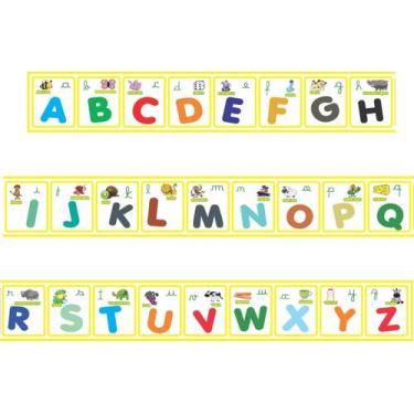 Imagem de Faixa Adesiva Decorativa Alfabeto 3mx15cm - Banner Bani, Colorido, 1kg