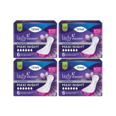 Imagem de Kit C4 Lady Absorvente Maxi Night Discreet Seco  Tena - Tena - Essity 