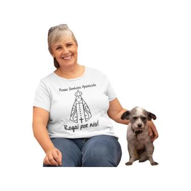 Imagem de Camiseta Feminina Romaria Nossa Senhora Aparecida Branca - Del France,