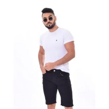Imagem de Bermuda jeans masculina black tradicional - SSJEANS, 44