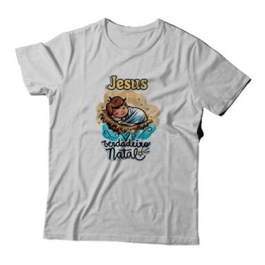 Imagem de Camisa branca personalizada lembrancinha e presente de Natal infantil 