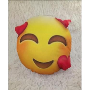 Imagem de kit com 5 mini almofada de emojis variadas para decoração  - rocha do 
