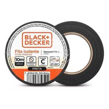Imagem de Fita Isolante Black + Decker 20M Preta Antichamas - Black+Decker