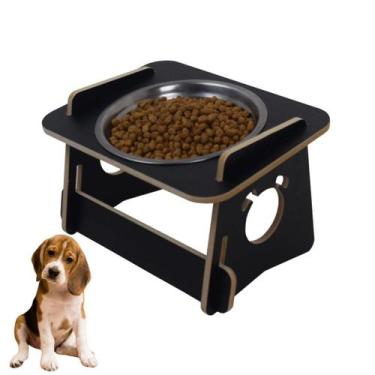 Imagem de Comedouro Bebedouro Cachorro Elevado Pet Tigela Ração Inox Saudável Pr