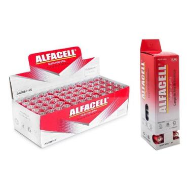 Imagem de Pilhas AA e AAA Kit Com 120 Unidades 2a 3a Alfacell Comum