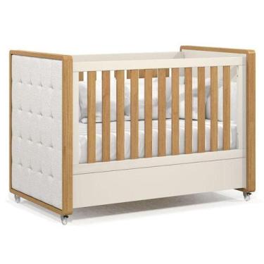 Imagem de Berço Americano Tutto New Freijó Off White Capitonê New Boucle - Matic