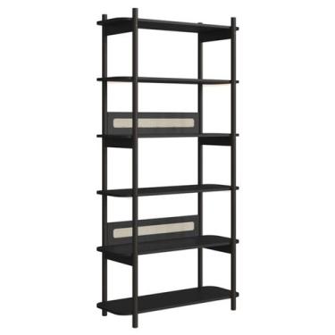 Imagem de Estante 180 CM 6 Prateleiras Pes Madeira Oslo 27965 Nero Artesano - Ar