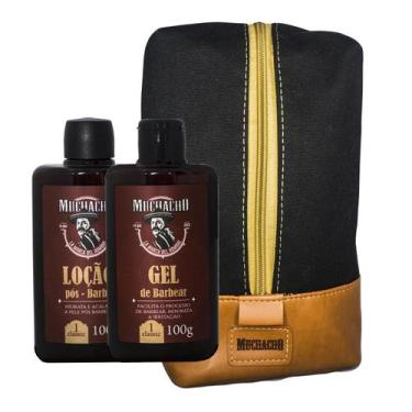 Imagem de Kit Gel de Barbear + Loção Pós Barba Muchacho Classic + Necessaíre Muc