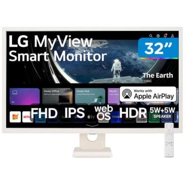 Imagem de Monitor 60Hz Full HD 8ms LG MyView Smart 32SR50F-W 32" IPS 2 HDMI, 32"