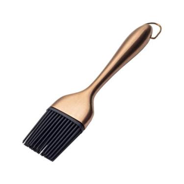 Imagem de Pincel para Confeitaria Inox e Silicone 22cm Rose gold - Cromus
