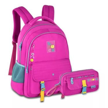 Imagem de Mochila + Estojo Luluca Juvenil Premium - Coleção 2025 - Clio Style